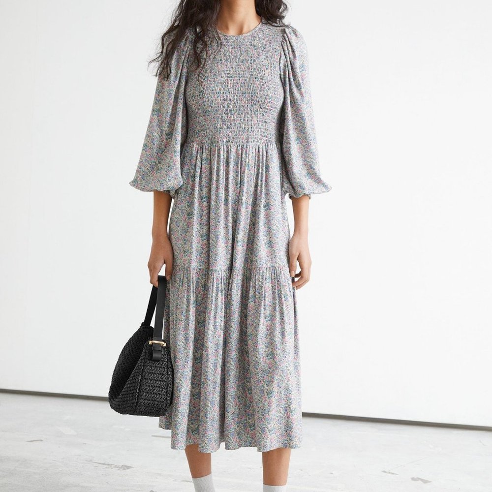 NWT & Other Stories Voluminous Smock Midi Dress, 4